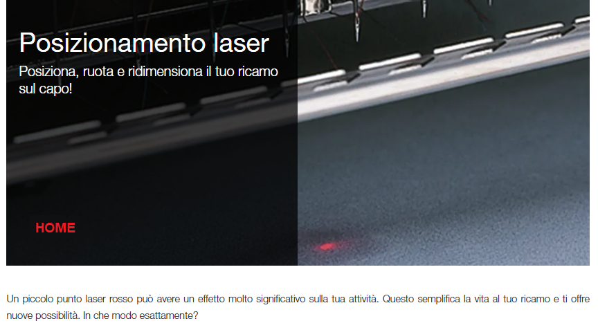 Laser posizionamento 