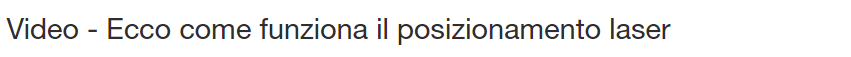 Laser di posizionamento